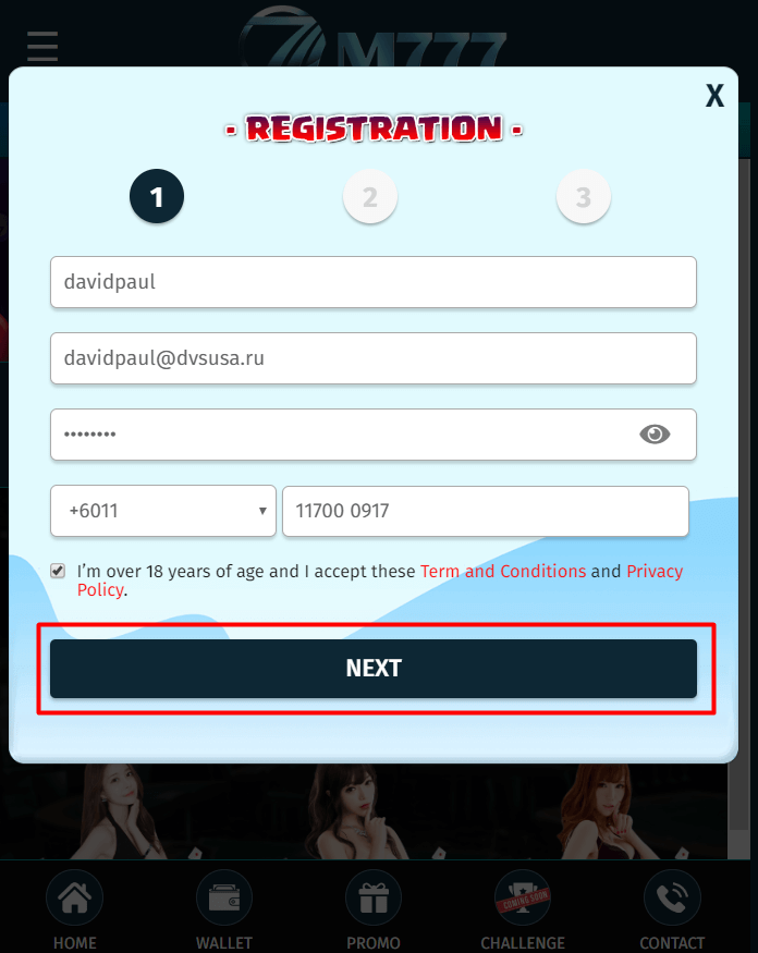 M777 registration 3