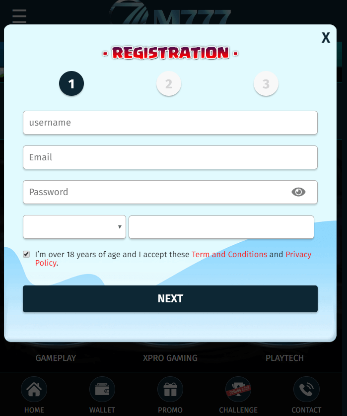 M777 registration 2